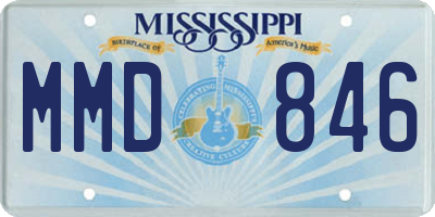 MS license plate MMD846