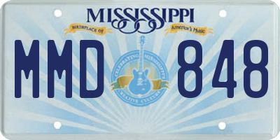MS license plate MMD848