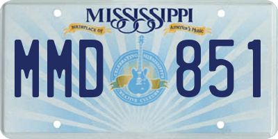 MS license plate MMD851