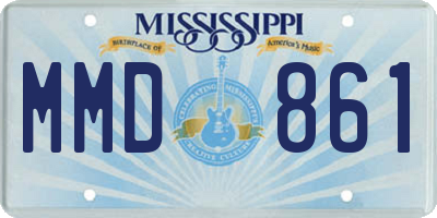 MS license plate MMD861
