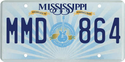 MS license plate MMD864