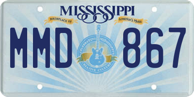 MS license plate MMD867
