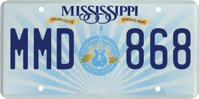 MS license plate MMD868