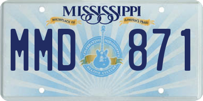 MS license plate MMD871