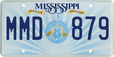 MS license plate MMD879