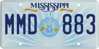 MS license plate MMD883