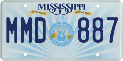 MS license plate MMD887