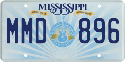 MS license plate MMD896