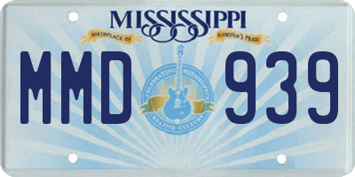 MS license plate MMD939