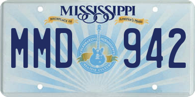 MS license plate MMD942
