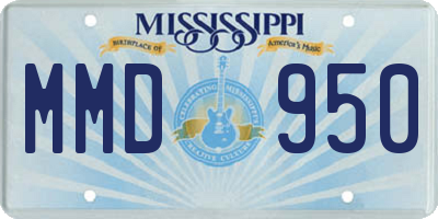MS license plate MMD950