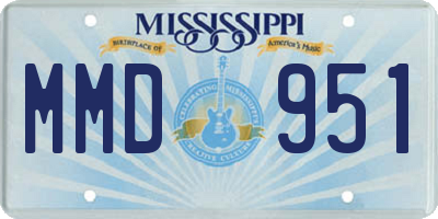MS license plate MMD951