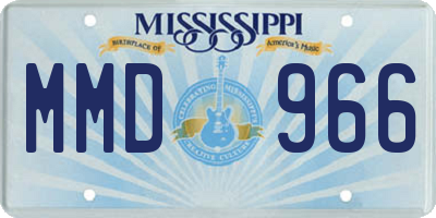 MS license plate MMD966