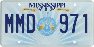 MS license plate MMD971