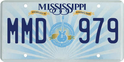 MS license plate MMD979