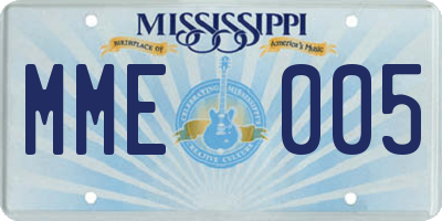 MS license plate MME005