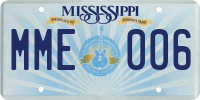 MS license plate MME006