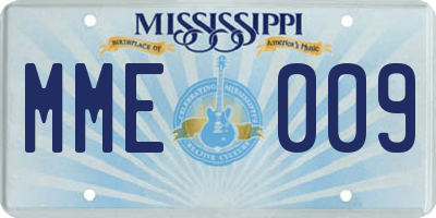 MS license plate MME009
