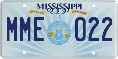 MS license plate MME022