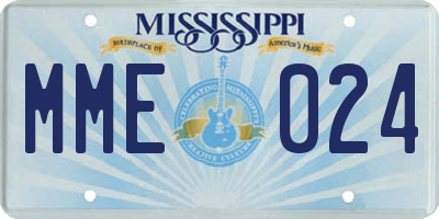 MS license plate MME024