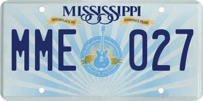MS license plate MME027