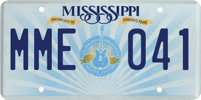 MS license plate MME041