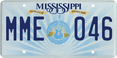 MS license plate MME046