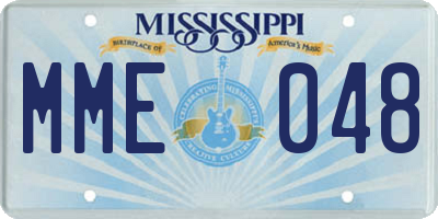 MS license plate MME048