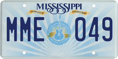MS license plate MME049