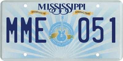 MS license plate MME051