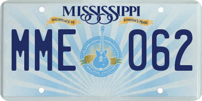 MS license plate MME062