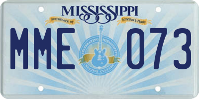 MS license plate MME073