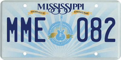 MS license plate MME082