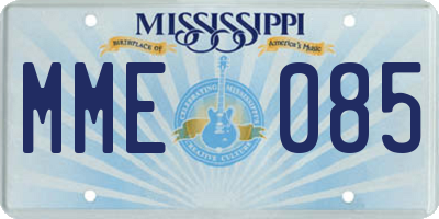 MS license plate MME085