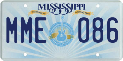 MS license plate MME086