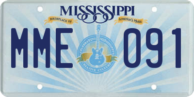 MS license plate MME091