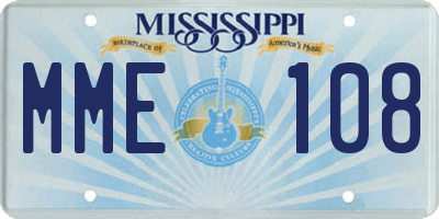 MS license plate MME108