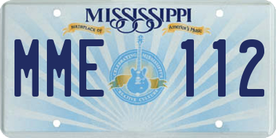 MS license plate MME112