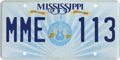 MS license plate MME113