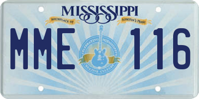 MS license plate MME116