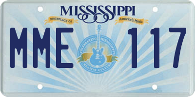 MS license plate MME117