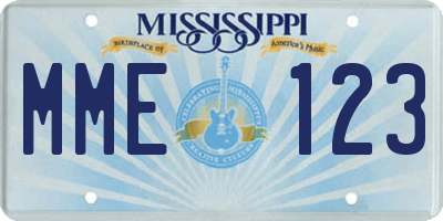 MS license plate MME123