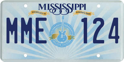 MS license plate MME124