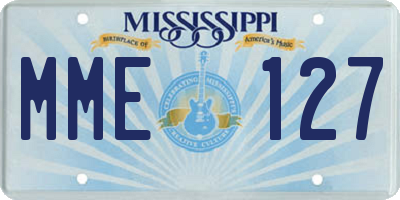 MS license plate MME127