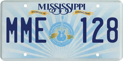 MS license plate MME128