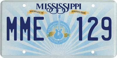 MS license plate MME129