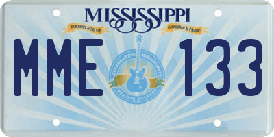 MS license plate MME133