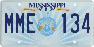 MS license plate MME134