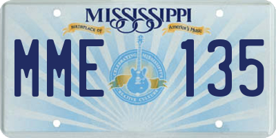 MS license plate MME135