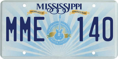 MS license plate MME140